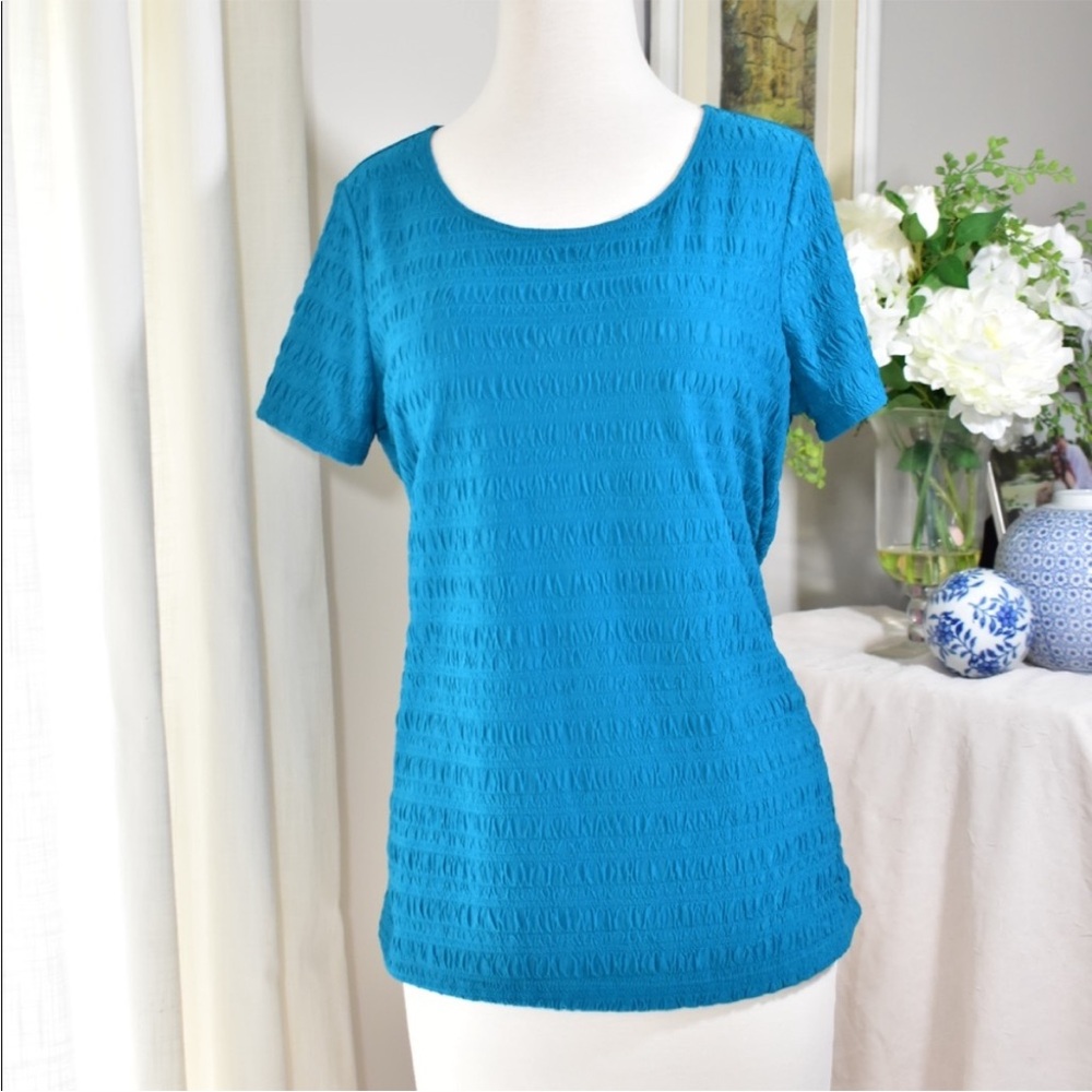 Teal Textured Women's Top
